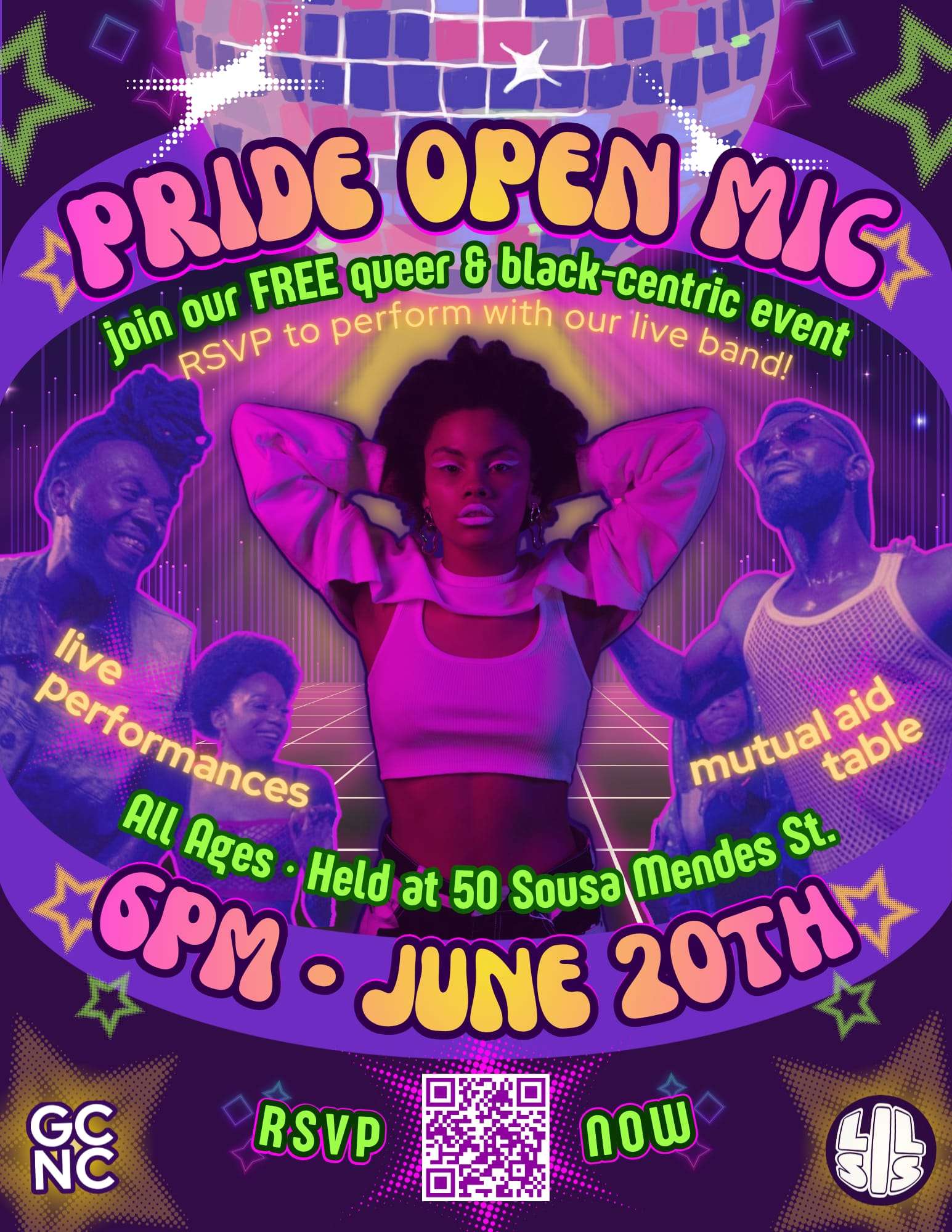 pride open mic graphic